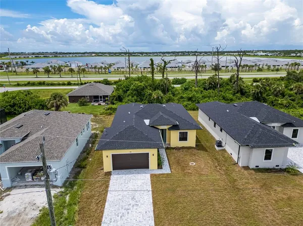 an aerial view of a city
