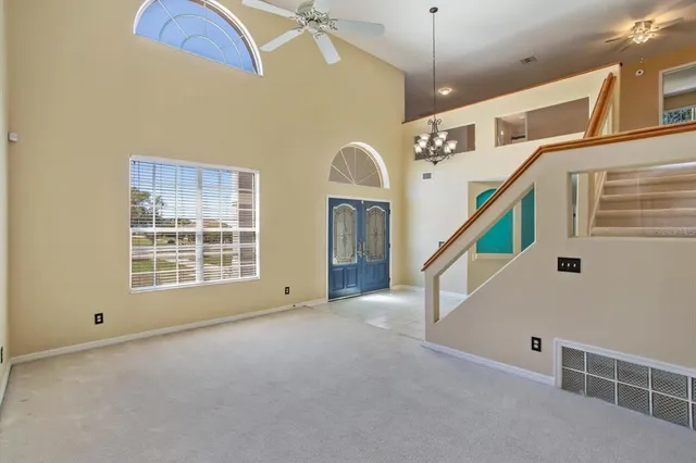 a view of an entryway with a window