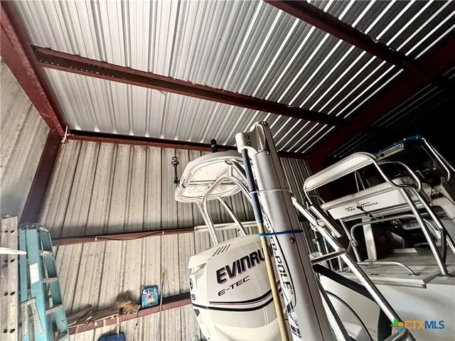 a view of a garage room