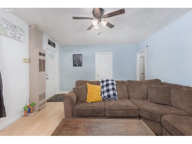 a living room with furniture and a couch