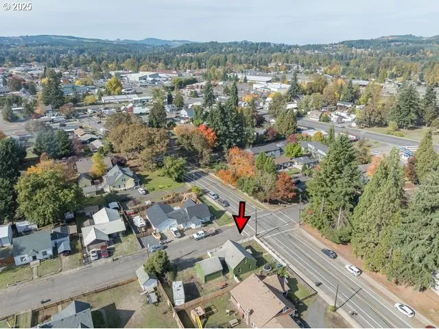 an aerial view of multiple house