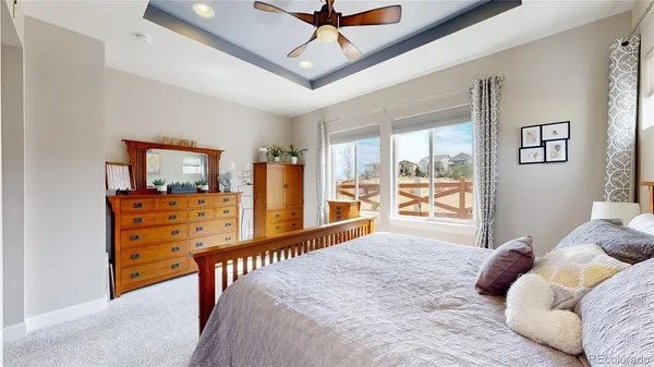 a workspace with furniture and wooden floor