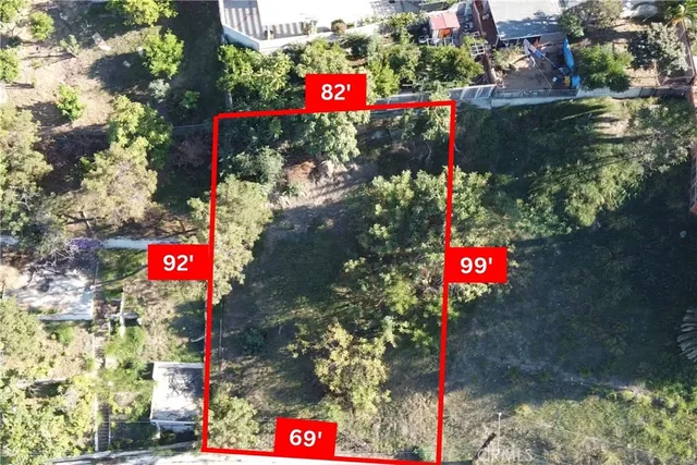 an aerial view of multiple house