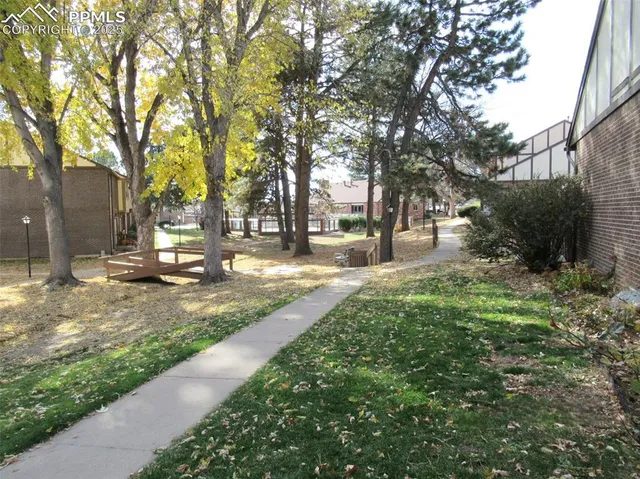 a view of road with trees