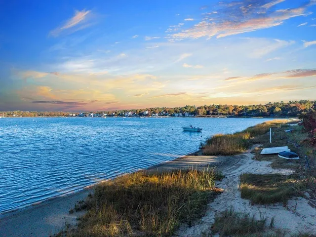 a view of a lake with outdoor space