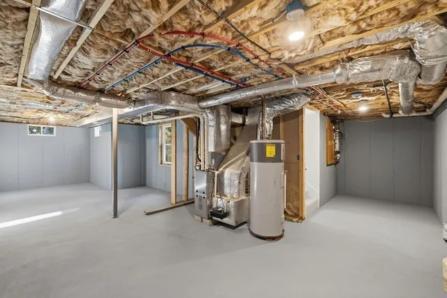 a view of small space with racks on the wall