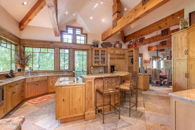 a view of outdoor space with seating area