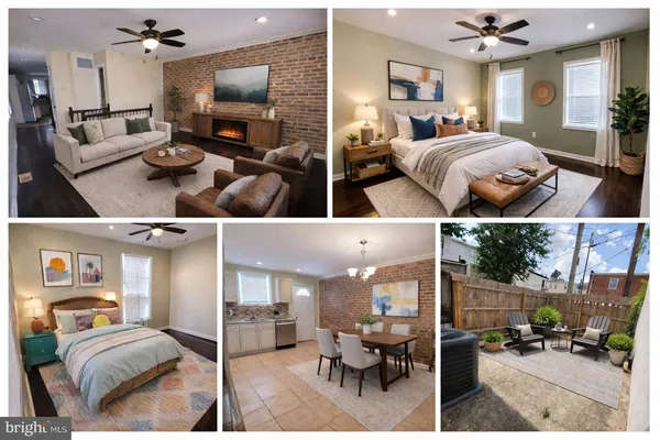 a view of living room filled with furniture and a flat screen tv