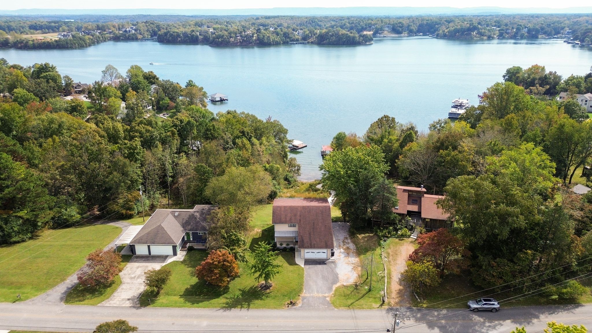 1601 Damron Road Estill Springs, TN 37330 - Photo 41 of 59 an aerial view of a house with a lake view