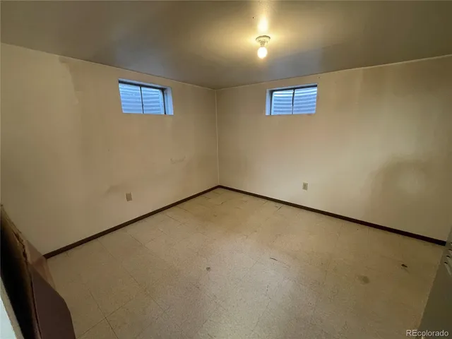 a view of a garage room