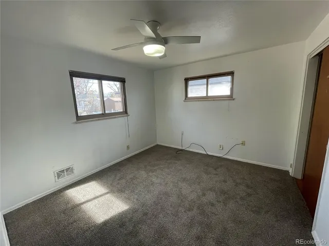 an empty room with a window