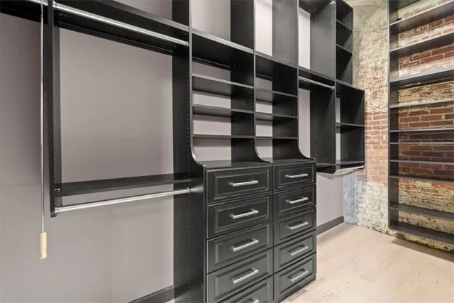 a view of walk in closet