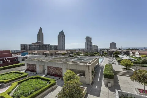 a view of building with outdoor space