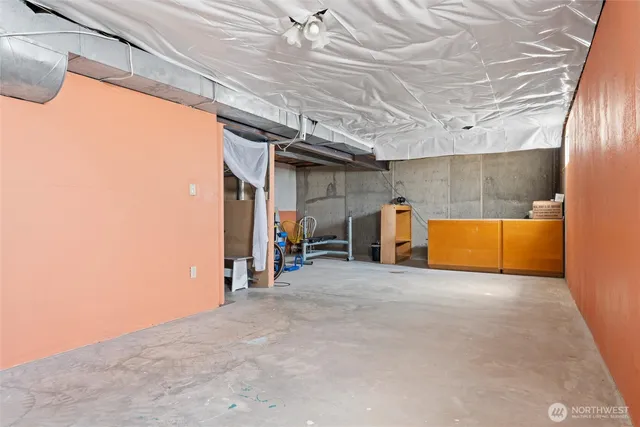 a view of a room with storage