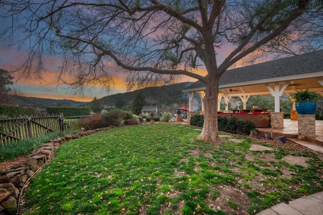 a backyard of a house