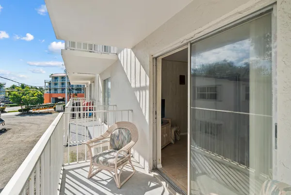 a view of balcony and patio