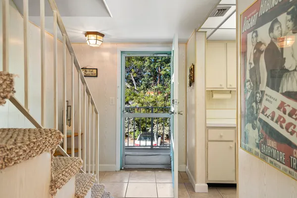 a view of front door and porch