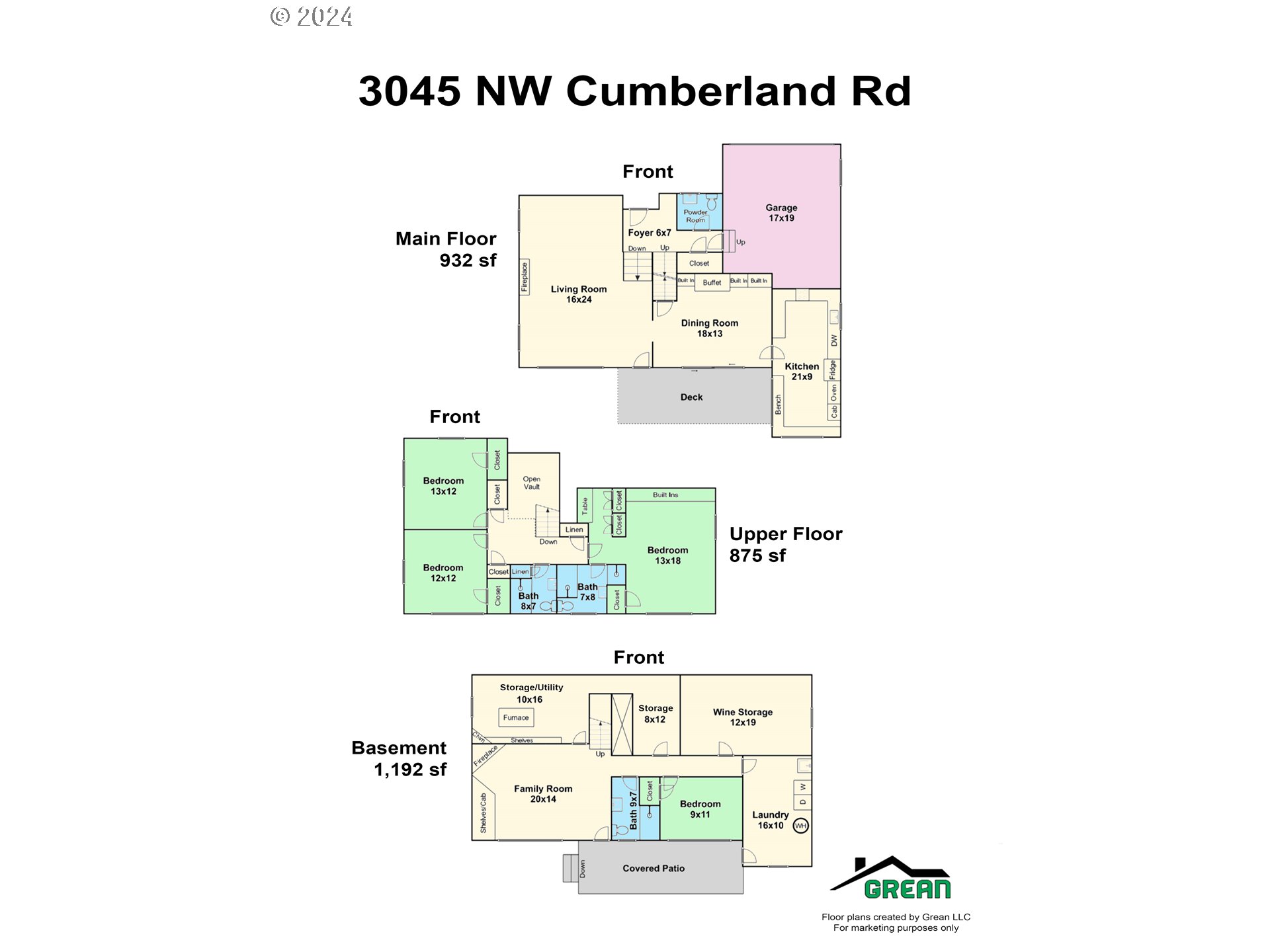 3045 Northwest Cumberland Road Portland, OR 97210 - Photo 46 of 46 Floor Plan