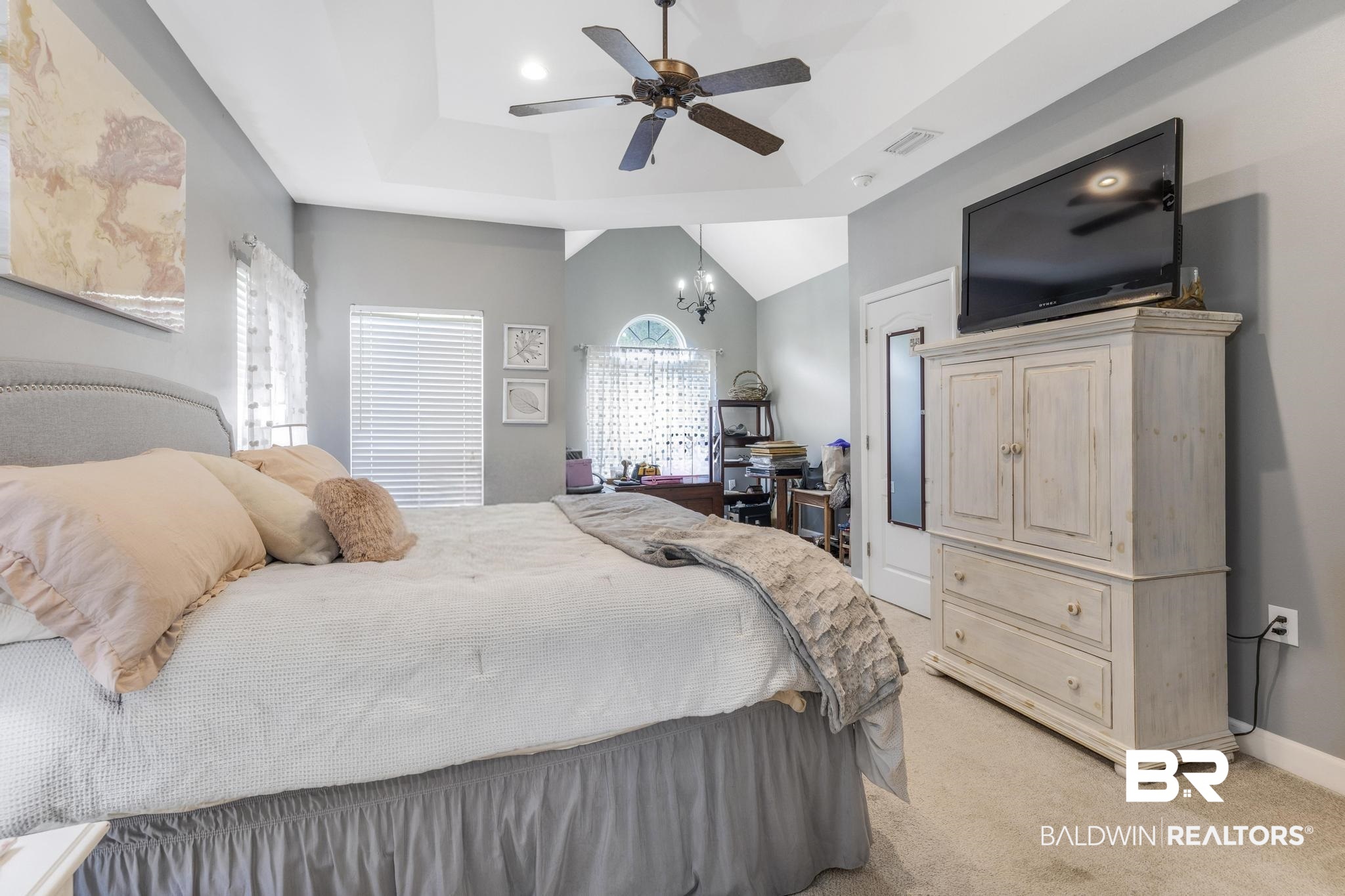35814 Delvan Lane Bay Minette, AL 36507 - Photo 35 of 53 Tray ceiling with a ceiling fan and recessed lighting