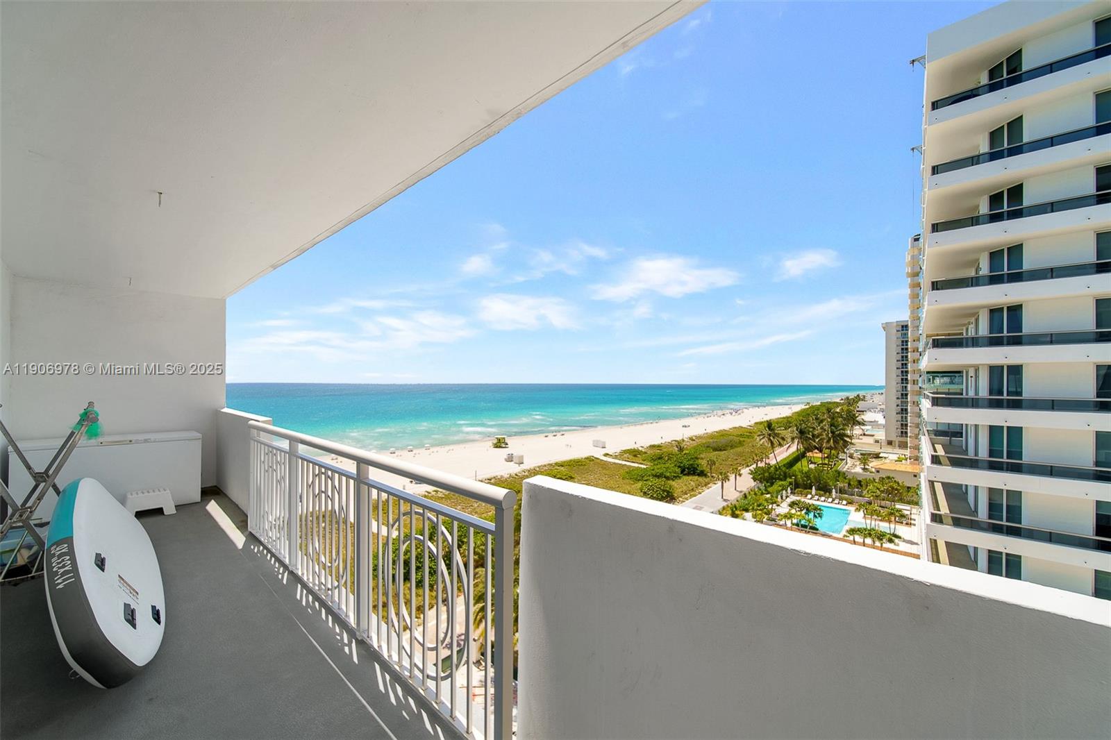 5825 Collins Avenue, Unit 10G Miami Beach, FL 33140 - Photo 26 of 51 a view of balcony with furniture