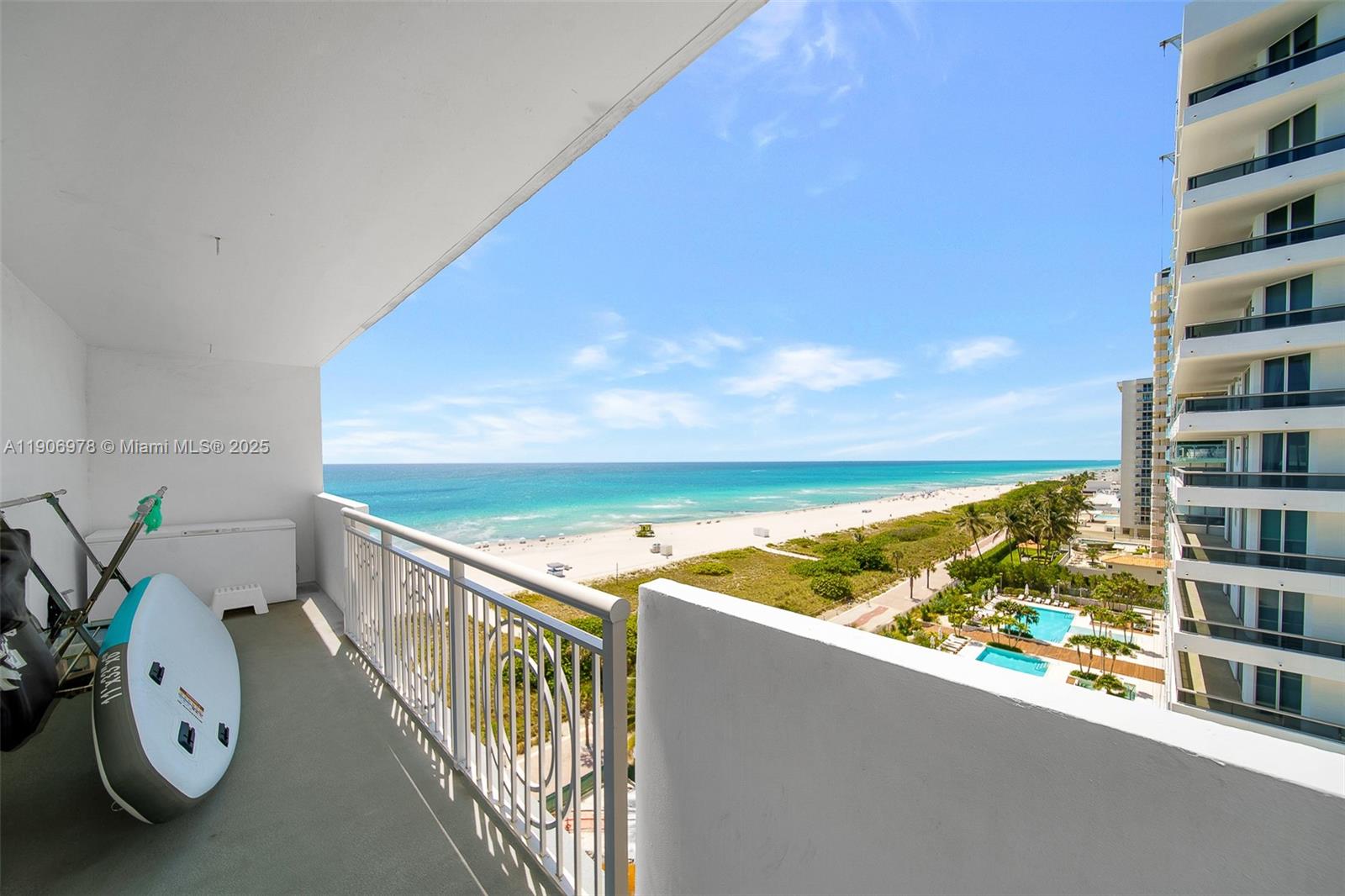 5825 Collins Avenue, Unit 10G Miami Beach, FL 33140 - Photo 27 of 51 a view of balcony with furniture