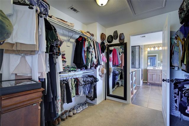 a view of a walk in closet