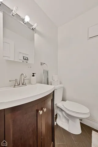 a balcony with wooden floor