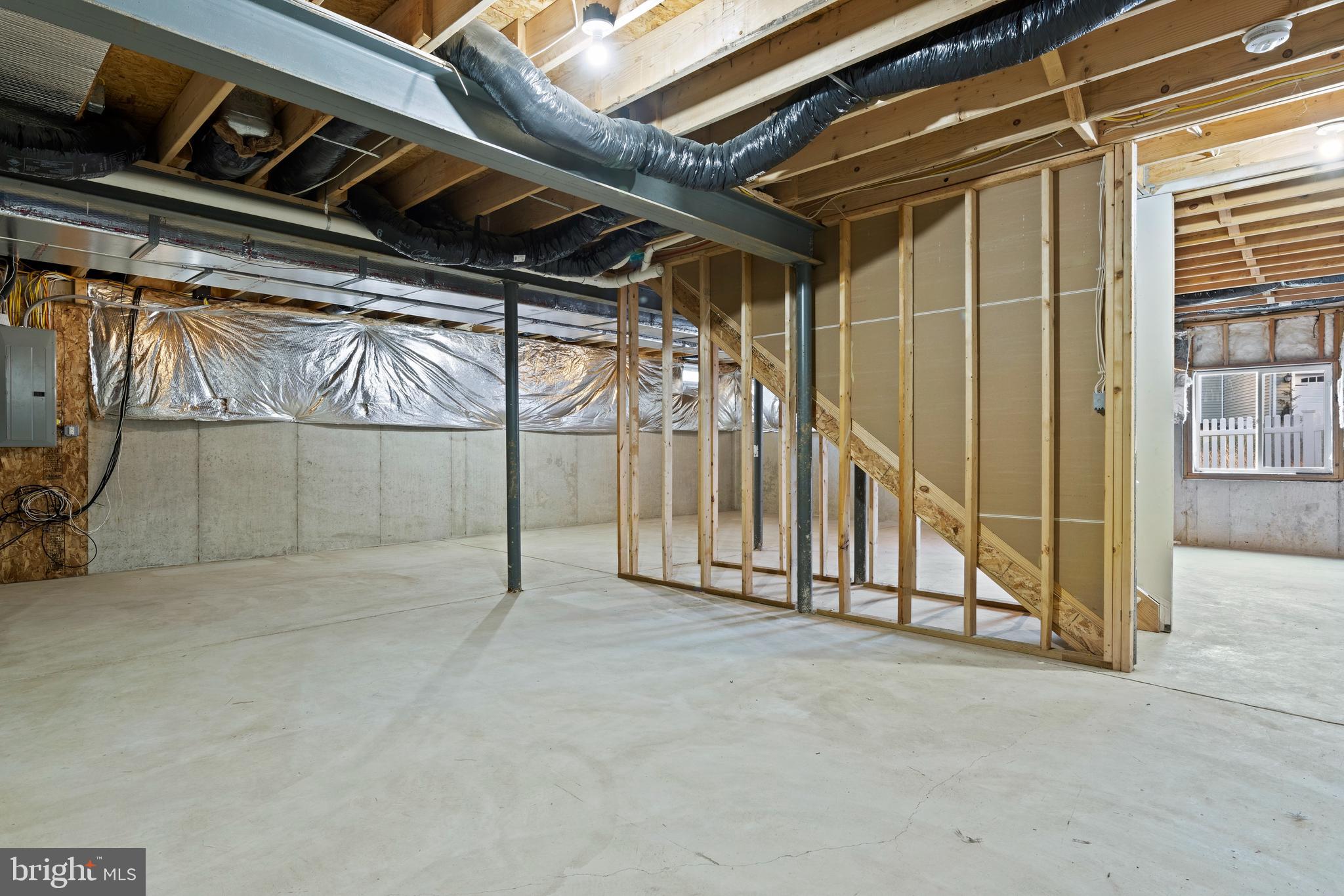 701 South Ridley Creek Road Media, PA 19063 - Photo 40 of 44 Large unfinished basement with high ceilings