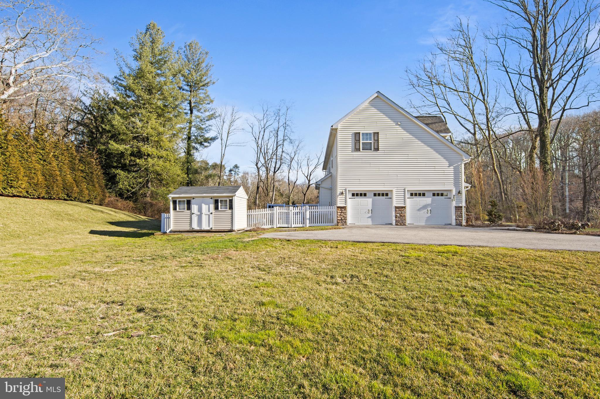 701 South Ridley Creek Road Media, PA 19063 - Photo 44 of 44 Side View with 2-Car garage
