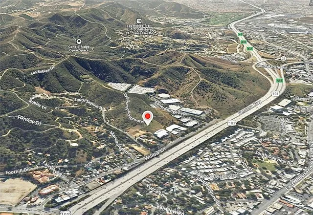 an aerial view of multiple house