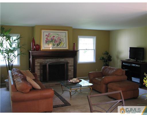 5 Chandler Road Somerset, NJ 08873 - Photo 10 of 10 a living room with furniture a flat screen tv and a fireplace