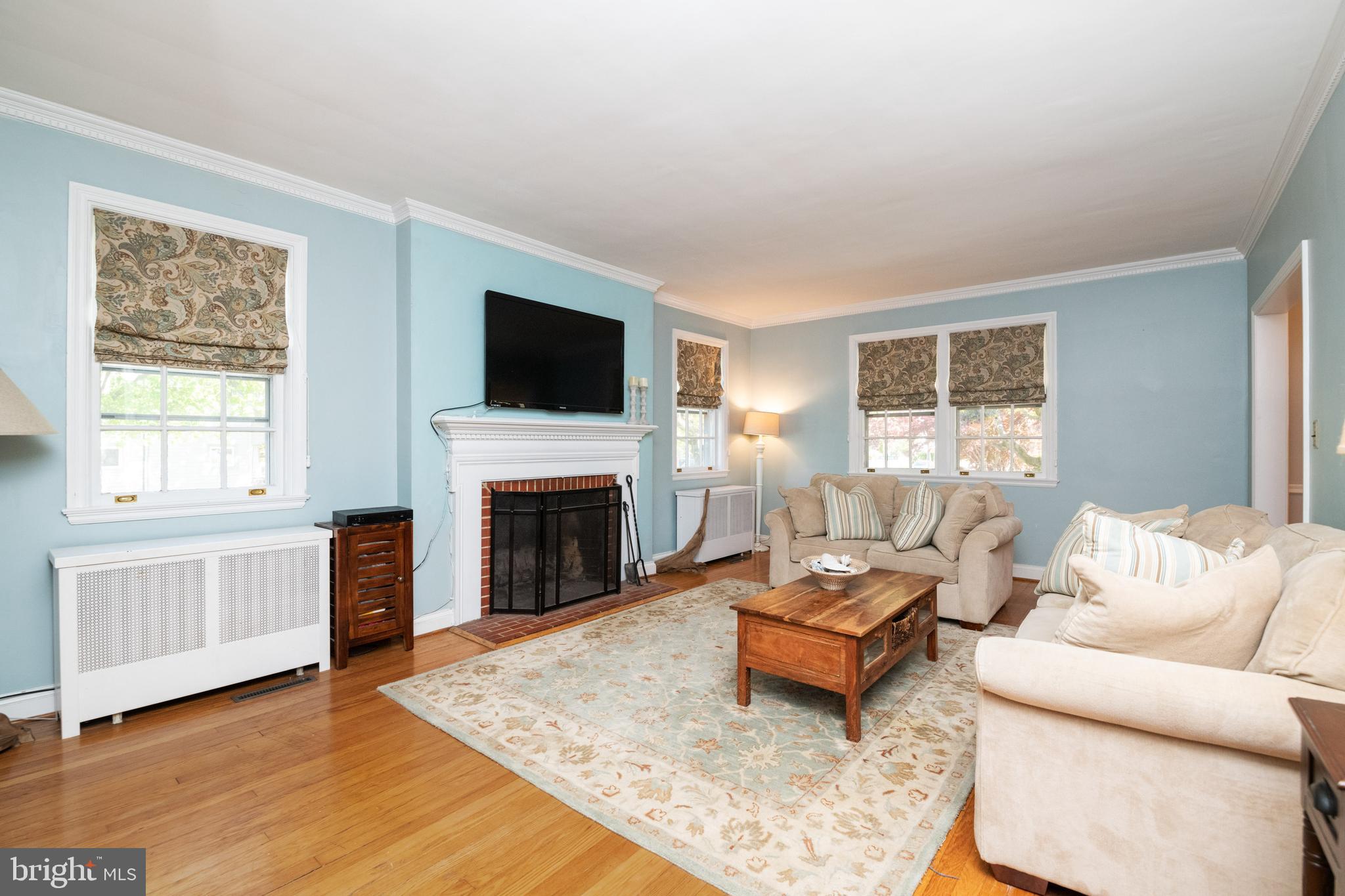 530 Murdock Road Baltimore, MD 21212 - Photo 4 of 53 Living Room with Wood Burning Fireplace