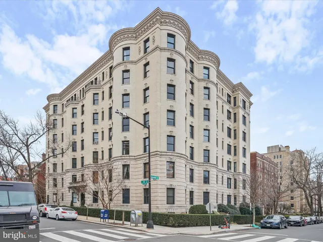 a front view of a building