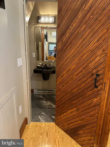 a bathroom with a sink