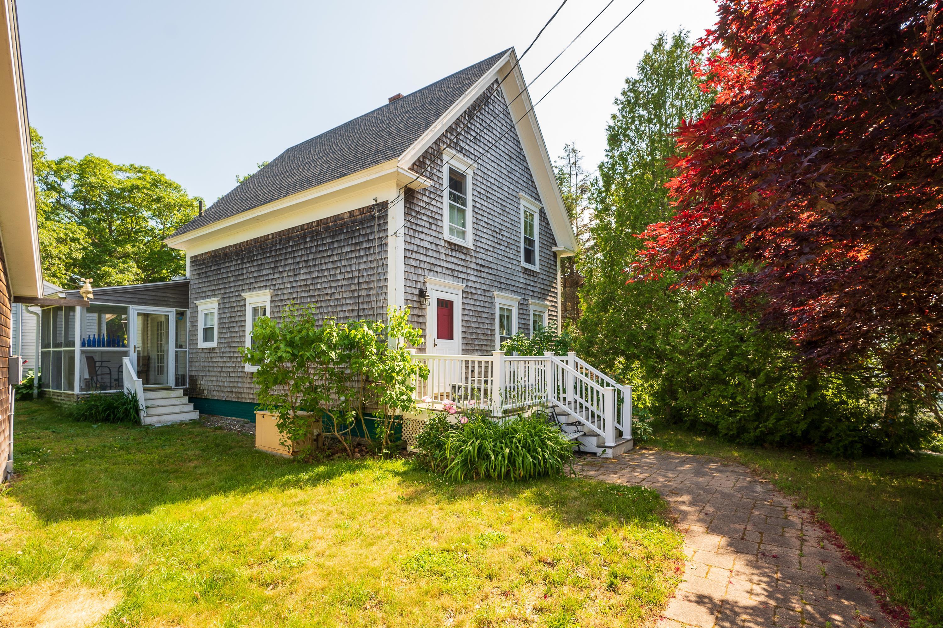 31 Bay Street Boothbay Harbor, ME 04538 - Photo 4 of 57 Front entrance, screened porch