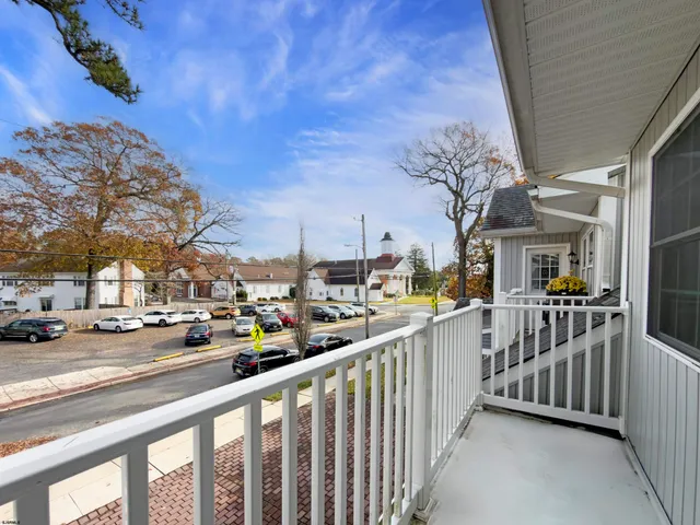 a view of city from a balcony