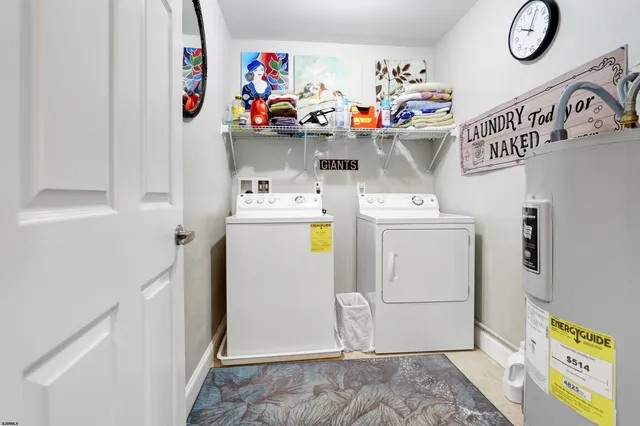 a storage room with washer and dryer