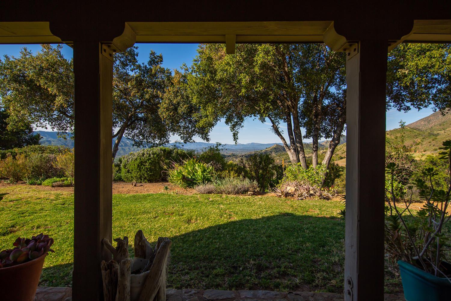 3191 Ladera Road Ojai, CA 93023 - Photo 24 of 29 a view of a garden from a window