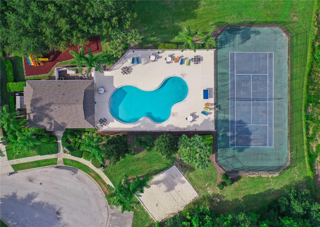16640 Palm Spring Drive Clermont, FL 34714 - Photo 79 of 79 an aerial view of a house with a swimming pool and outdoor seating