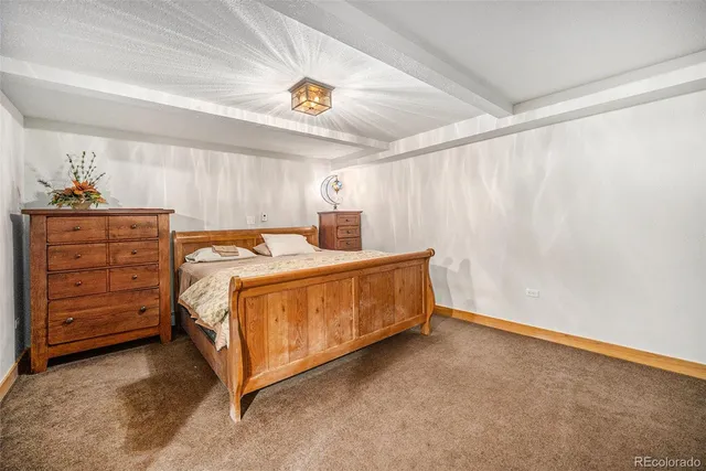 a bed room with a bed and a window