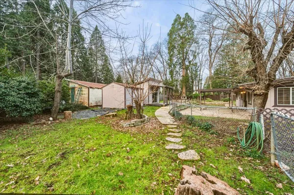 a view of yard with tree s