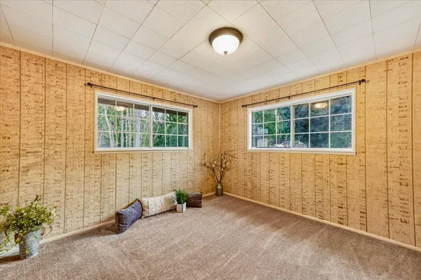 a view of a livingroom with a window