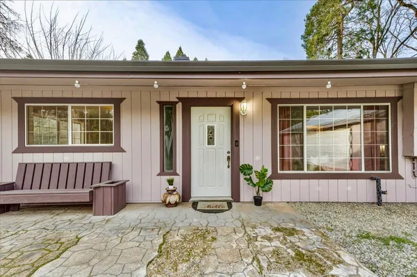 a view of front door of house