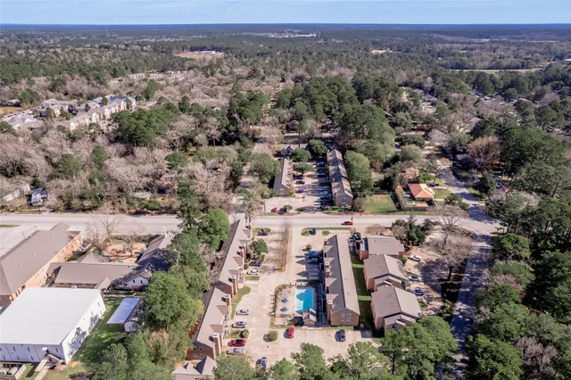 an aerial view of multiple house