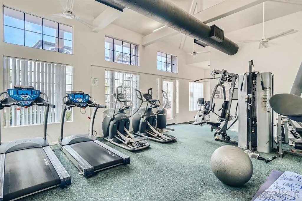 8637 Via Mallorca, Unit E La Jolla, CA 92037 - Photo 31 of 34 a view of a room with gym equipment