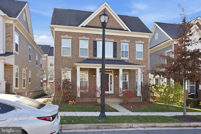 a front view of a building with street view