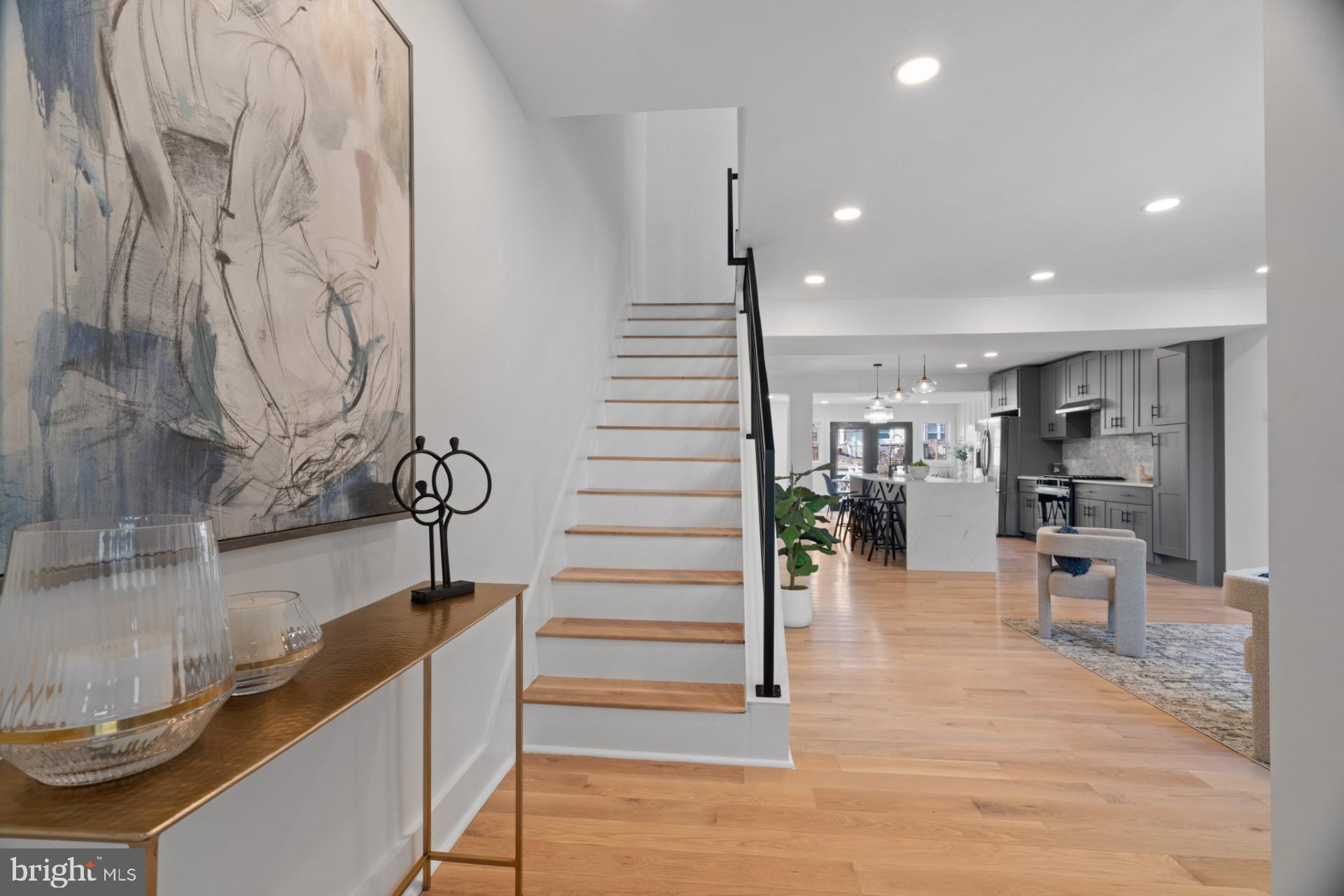 445 Decatur Street Northwest Washington, DC 20011 - Photo 5 of 28 a view of entryway and hall with wooden floor