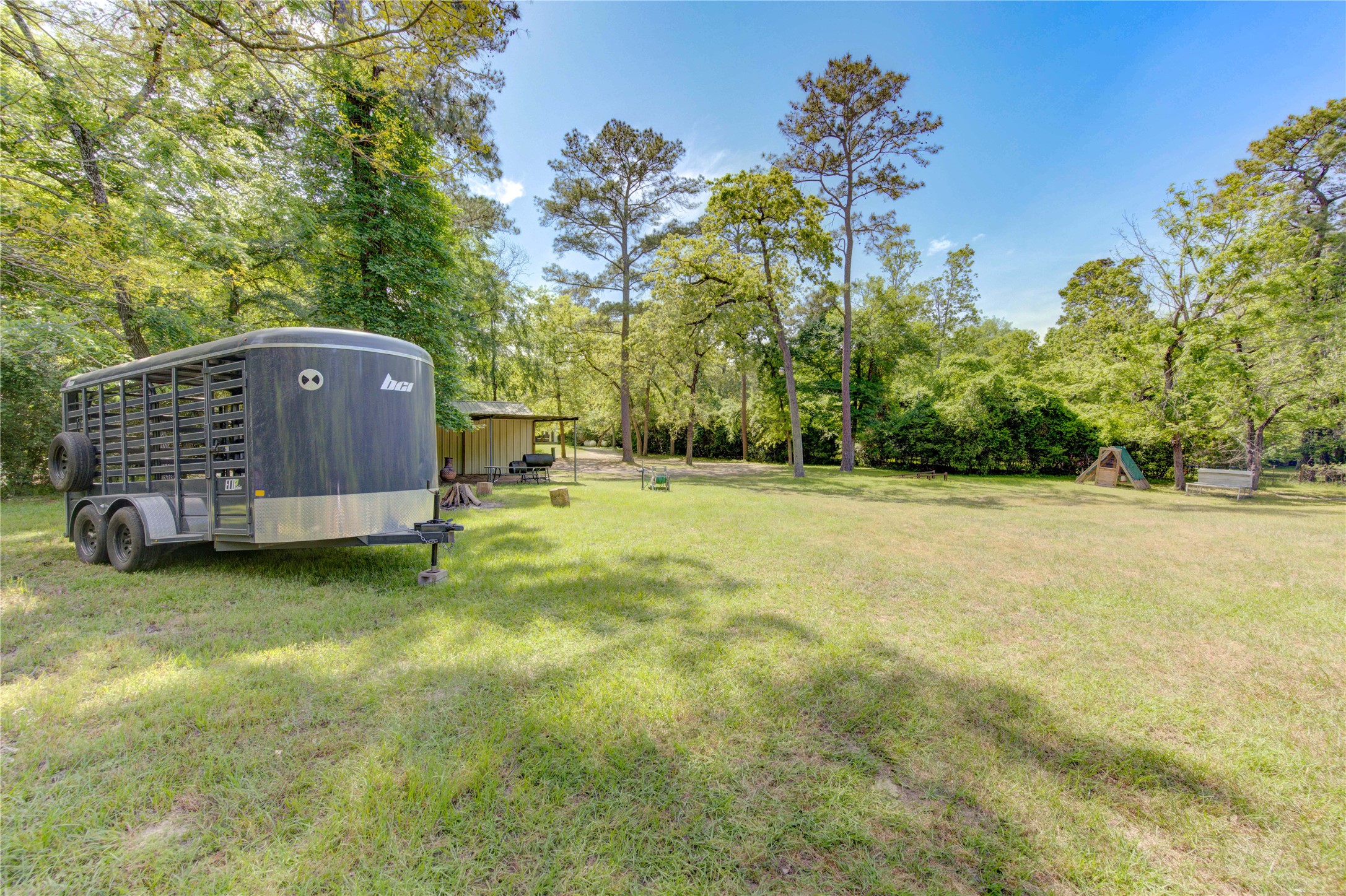 25903 Penguin Street Magnolia, TX 77355 - Photo 5 of 46 a backyard of a house with lots of green space