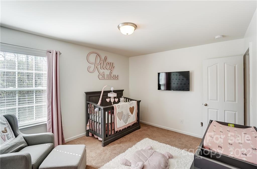 4715 McClure Road Charlotte, NC 28216 - Photo 27 of 36 a bedroom with a bed and a television