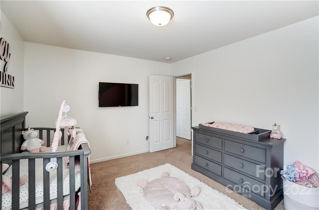 4715 McClure Road Charlotte, NC 28216 - Photo 28 of 36 a living room with a bed and a flat screen tv